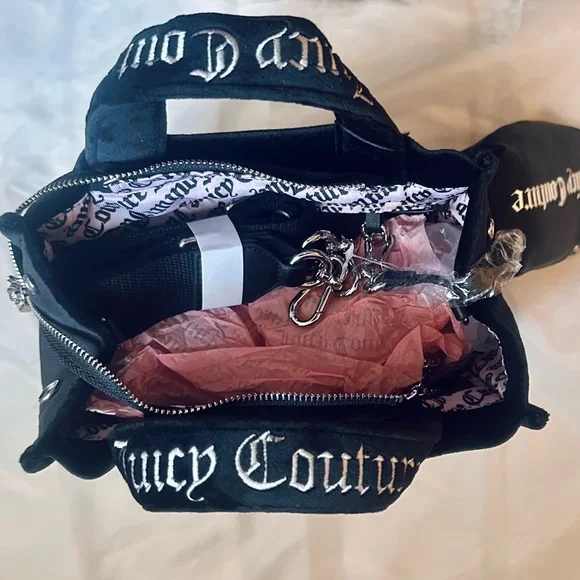 ♛Juicy Couture UK Velour Small Handbag Purse With Wallet♛
